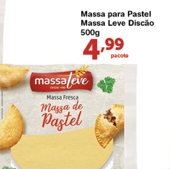 Roldão Massa para Pastel Massa Leve Discao 500g oferta