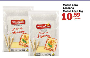 Roldão Massa para Lasanha Massa Leve 1kg oferta