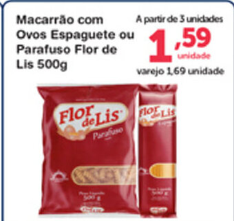 Roldão Macarrao com ovos espaguete ou Parafuso Flor de Lis 500g oferta
