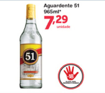 Roldão Aguardente 51 965ml oferta