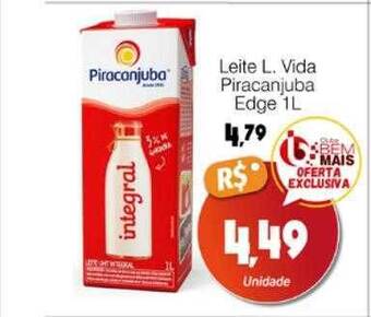 Supermercado Bem Barato Leite l. vida piracanjuba edge oferta