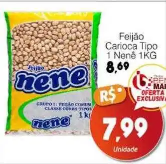 Supermercado Bem Barato Feijão carioca tipo 1 nenê oferta