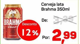 Supermercados ABC Cerveja lata brahma 350ml oferta