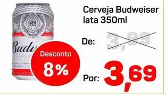 Supermercados ABC Cerveja budweiser lata 350ml oferta