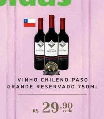 Empório Bahamas Vinho chileno paso grande reservado oferta