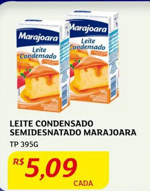 Assaí Atacadista Leite Condensado Semidesnatado Marajoara tp 395g oferta