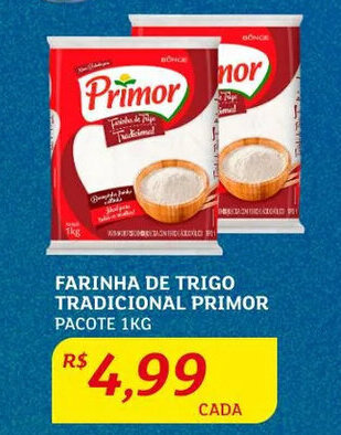 Assaí Atacadista Farinha De Trigo Tradicional Primor 1kg oferta