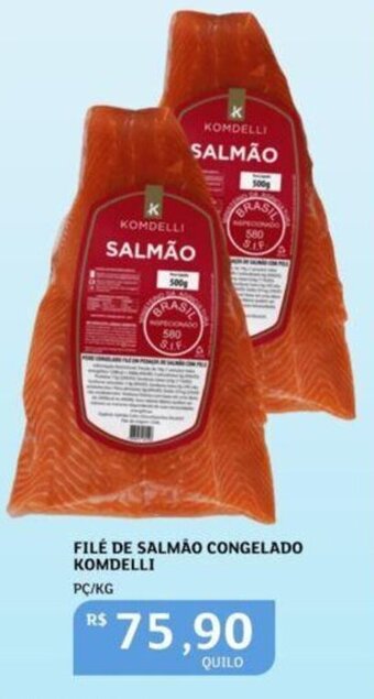 Assaí Atacadista Filé de Salmão congelado Komdelli 1kg oferta