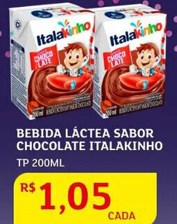 Assaí Atacadista Bebida Láctea sabor Chocolate Italakinho 200ml oferta