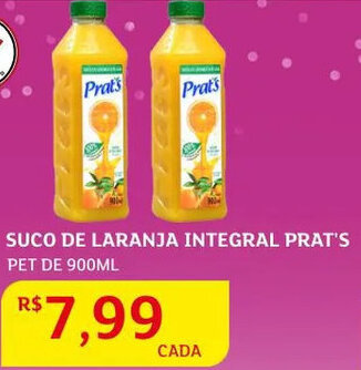 Suco de Laranja Integral Prat's 900ml