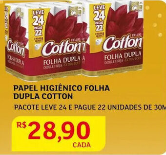 Papel Higiênico Folha Dupla Cotton