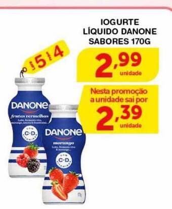 Roldão Iogurte líquido danone sabores oferta