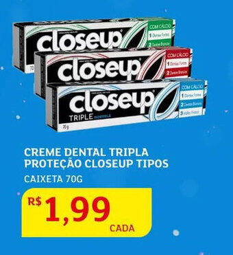 Assaí Atacadista Creme dental Tripla Proteção Closeup Tipos 70g oferta