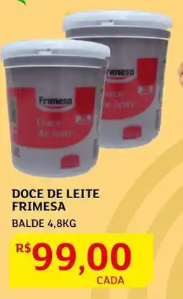 Assaí Atacadista Doce de Leite Frimesa 4.8kg oferta