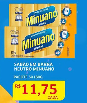 Assaí Atacadista Sabão em barra Neutro Minuano 5x180g oferta