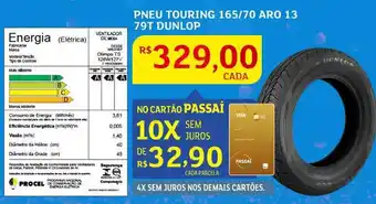Assaí Atacadista Pneu Touring 165/70 Aro 13 79T Dunlop oferta