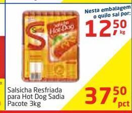 Salsicha resfriada para hot dog sadia 3kg