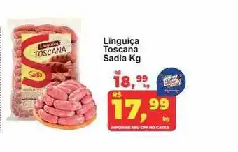 Semar Supermercado Linguiça toscana sadia oferta