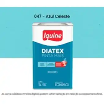 Bemol Tinta acrilica iquine economica fosco-aveludado 16l diatex pinta mais 047 azul celeste (mp) oferta