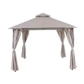Leroy Merlin Gazebo aço e poliéster quadrado oxis taupe 280x298x298cm naterial oferta