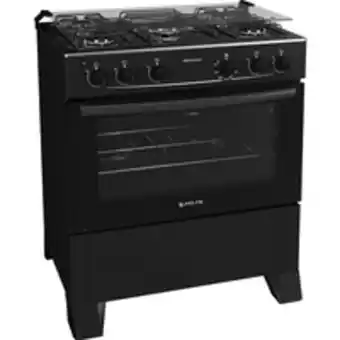 Novo Mundo Fogão 5 bocas de piso atlas mônaco plus, acendimento automático, preto - 300000717 oferta
