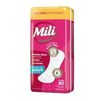 Imec Supermercados Protetor diário mili sem abas sem perfume suave leve + pague - 80un oferta