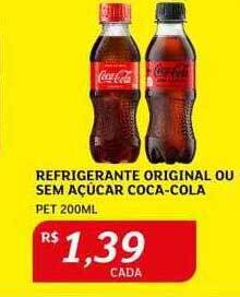 Assaí Atacadista Refrigerante original ou sem açúcar coca-cola oferta