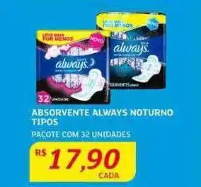 Assaí Atacadista Absorvente always noturno tipos oferta