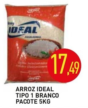 Calvo Atacadista Arroz Ideal Tipo 1 Branco pacote 5kg oferta