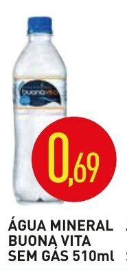 Água Mineral Buona Vita sem gás 510ml
