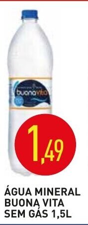 Água Mineral Buona Vita sem gás 1.5L