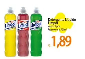 Atacadão Detergente Líquido Limpol 500ml oferta