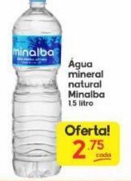 Supermercados Princesa Água mineral natural minalba 1,5 litro oferta