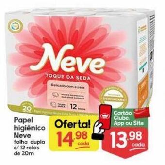 Supermercados Princesa Papel higiênico neve folha dupla com 12rolos de 20m oferta