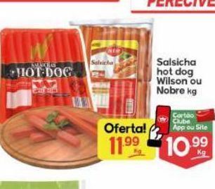 Supermercados Princesa Salsicha hot dog wilson ou nobre kg oferta
