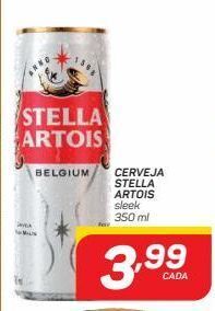 Cerveja stella artois sleek 350 ml
