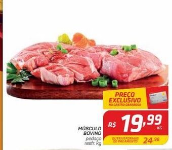 Músculo bovino pedaço resfr. kg