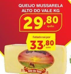 Roldão Queijo mussarela alto do vale kg oferta