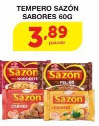 Roldão Tempero sazón sabores 60g oferta
