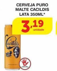 Roldão Cerveja puro malte cacildis lata 350ml* oferta