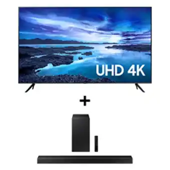 Samsung Combo samsung smart tv 75" polegadas uhd 4k 75au7700 + soundbar hw-a555 oferta
