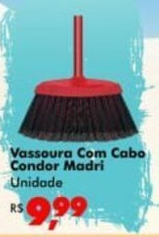 Big Box Vassoura com Cabo Condor Madri oferta