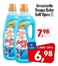 Cercadão Amaciante Roupa Baby Soft tipos 2L oferta