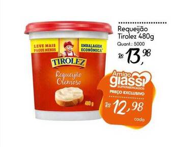Giassi Supermercados Requeijão tirolez oferta