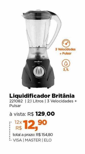 Lojas TaQi Liquidificador britânia oferta