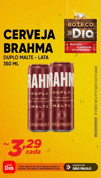 Dia Cerveja Brahma 350ml oferta