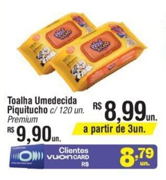 Fort Atacadista Toalha Umedecida Piquitucho c/120 un. oferta