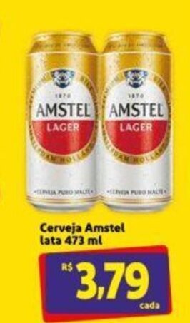 Extra Supermercado Cerveja Amstel Lata 473ml oferta