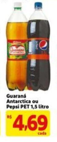 Extra Supermercado Guaraná Antarctica ou Pepsi pet 1.5L oferta