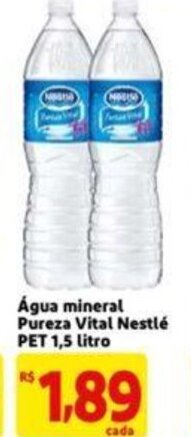 Extra Supermercado Água Mineral Pureza Vital Nestlé Pet 1.5L oferta